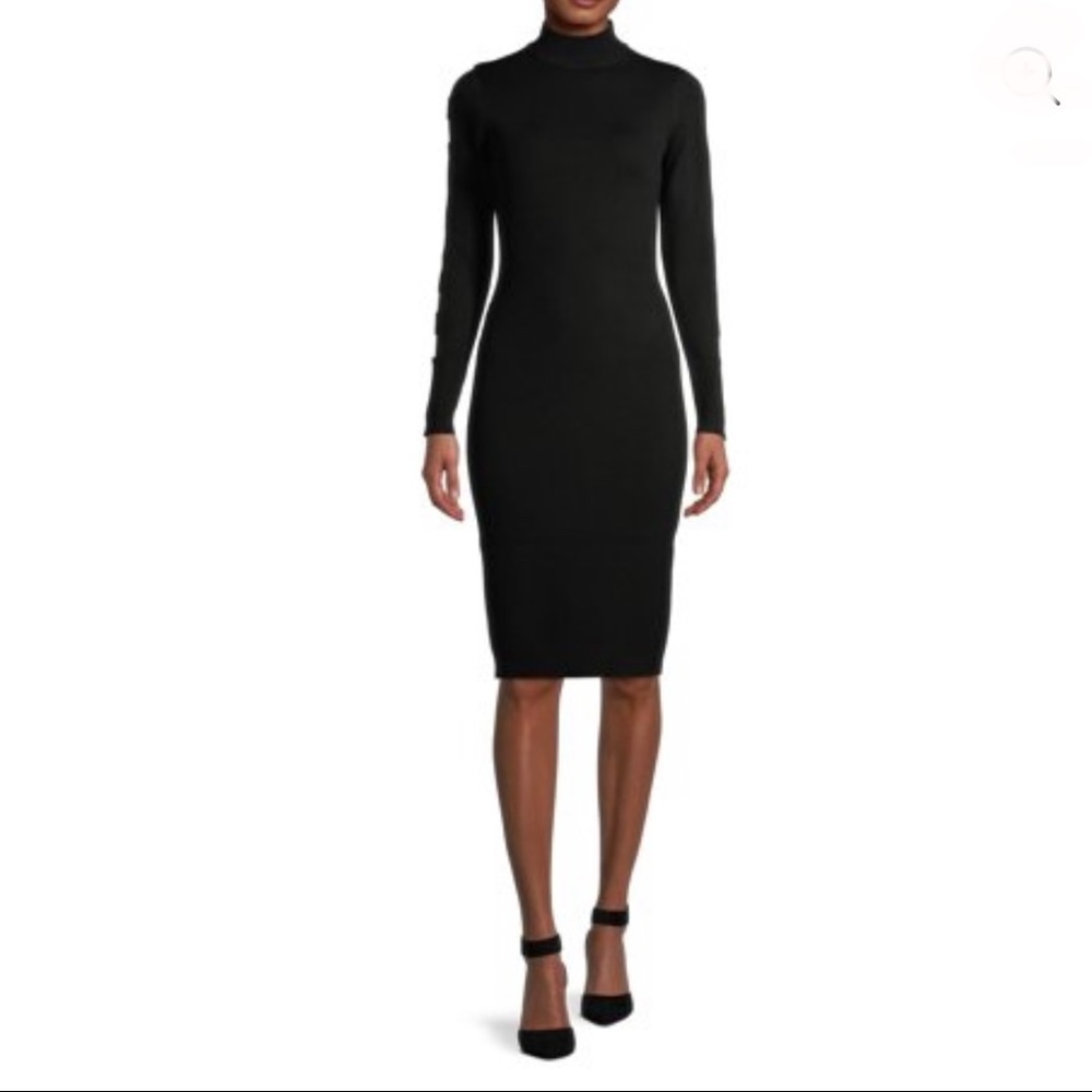 No Boundaries Black Stretch Ribbed Knit Dress